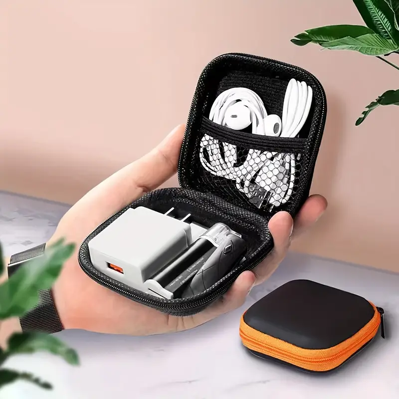 Petit sac de rangement pour écouteurs 1 pièce, Sac de rangement pour câble de chargement téléphone mobile