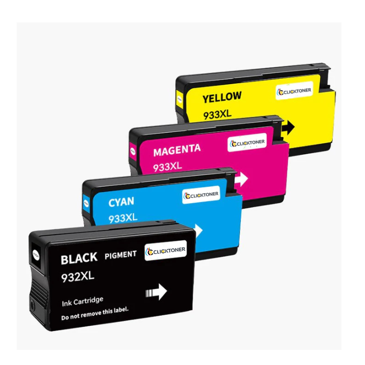 HP 932/933XL Cartouche d'encre compatible - 4 Couleurs | Recyclée et écologique - Format XL