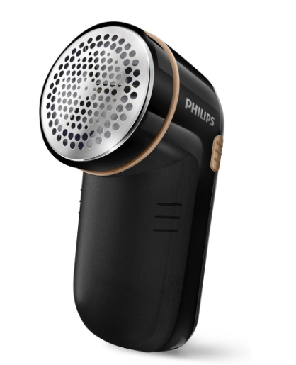 Philips Rasoir Anti-Bouloches – Élimination Rapide des Peluches, 8800 TR/Min, Grande Lame, 3 Tailles de Grille, sûr pour Tous Tissus, bac Facile à Nettoyer, 2 Piles AA, Design Compact (GC026/80)