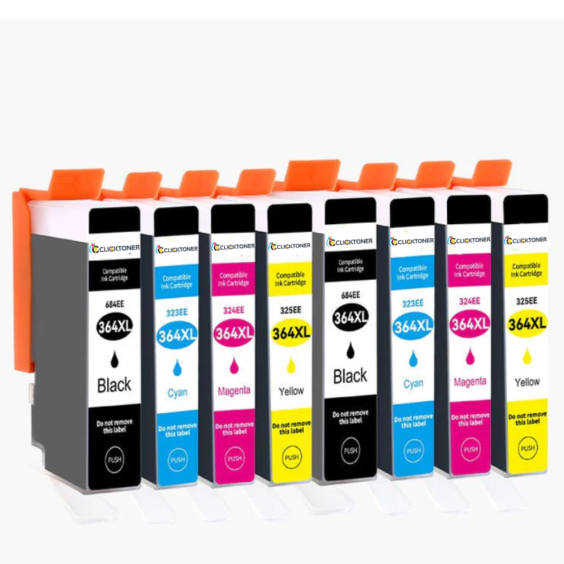 HP 364XL Cartouche d'encre Compatible - 4 Couleurs | Recyclée et écologique - Format XL