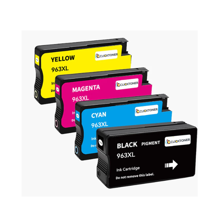 HP 963XL Cartouche d'encre Compatible - 4 Couleurs | Recyclée et écologique - Format XL