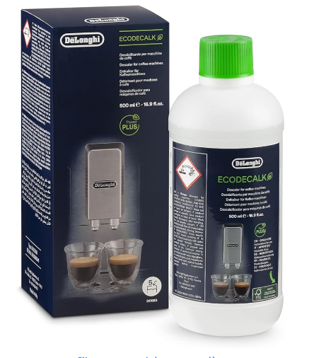 De'Longhi EcoDecalk Détartrant DLSC500, 5 Doses de Décalcification, Accessoire de Maintenance pour Machine à Café, Ingrédients à Base de Plantes, Bouteille Avec 5 Doses, 500ml