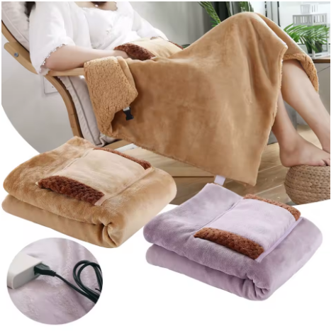 Couverture électrique USB pour couvrir les genoux et les mains, chauffage doux des jambes, châle, tapis chauffant d'hiver, 80x60cm