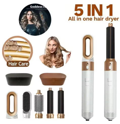 5 en 1 sèche-cheveux ensemble de peigne chaud fer à friser professionnel lisseur outil de coiffure pour Dyson Airwrap sèche-cheveux ménage